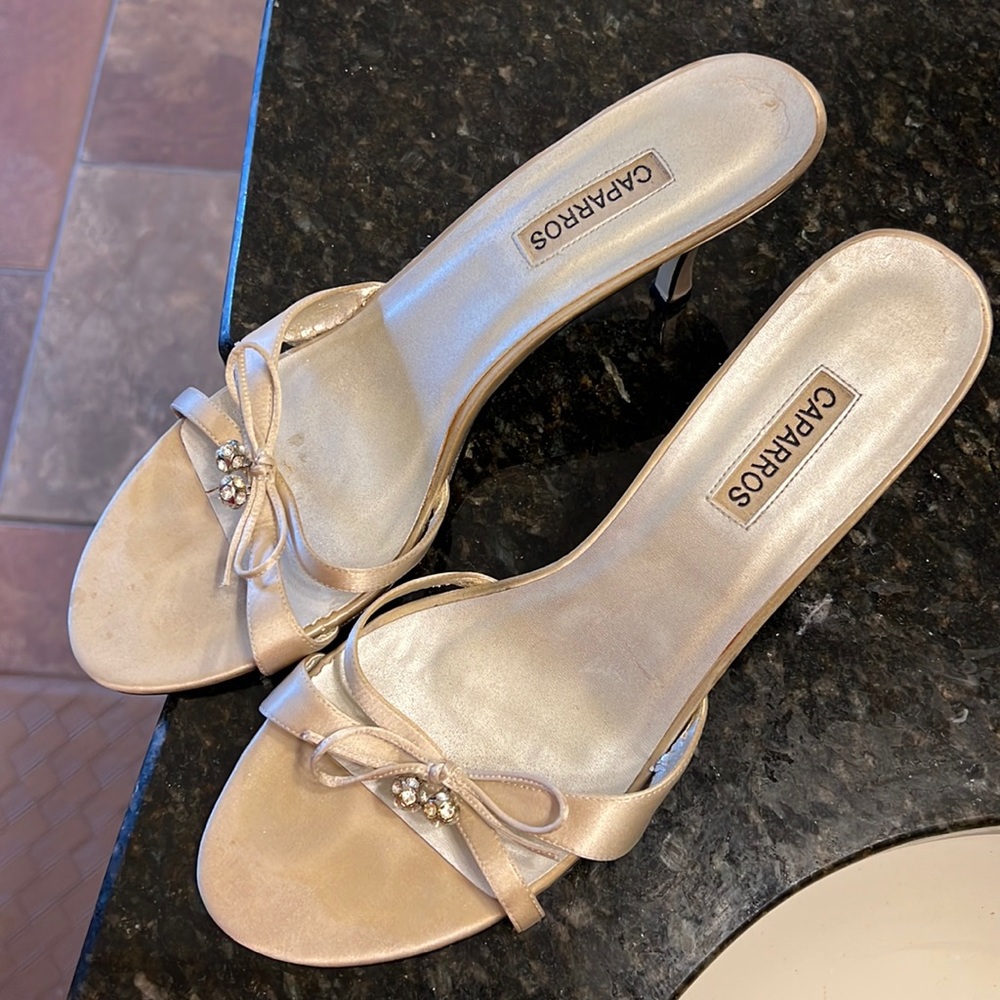 Champagne kitten heels